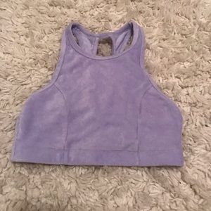 High neck sports bra